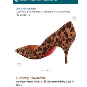 RARE CHRISTIAN LOUBOUTIN CLARE LEOPARD PRINT HEEL